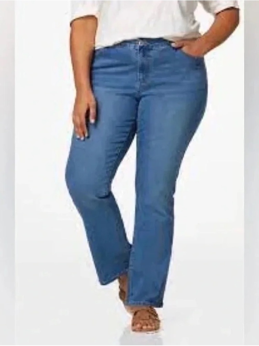 Cato | PLUS PETITE BLING PINK RIBBON JEANS Bootcut